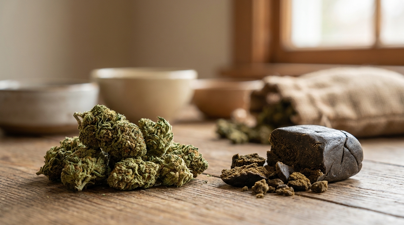 Opening photo: Hash vs weed