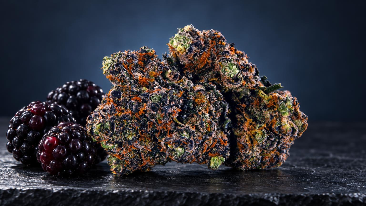How Long Does a Weed High Last: Purple Haze flower in a studio composition