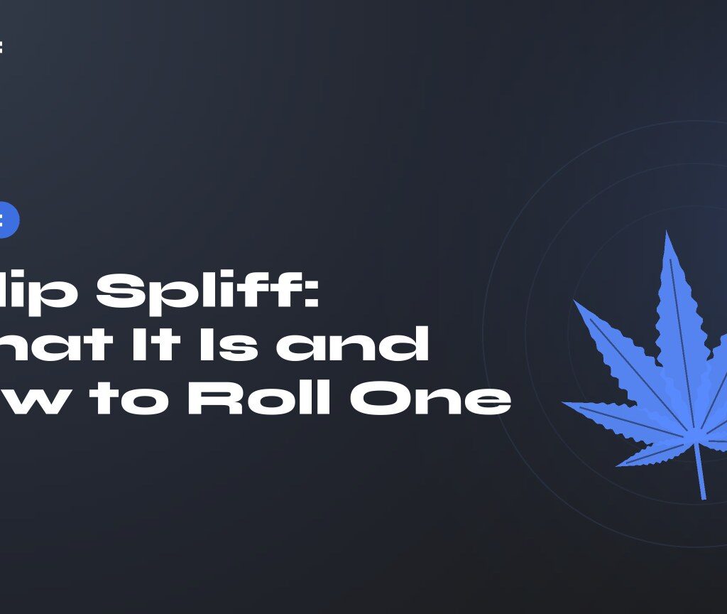 Tulip Spliff: What It Is and How to Roll One — title on a dark background, stylised hemp leaf