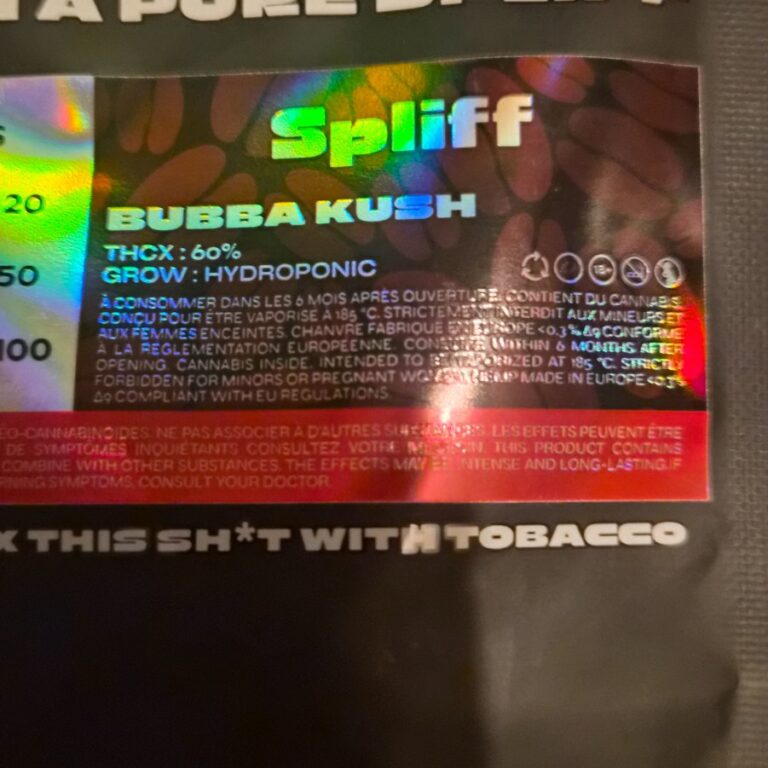 Customer review Bubba Kush with photo - Spliff