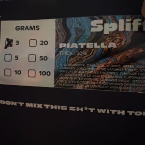 Customer review Piatella with photo - Spliff
