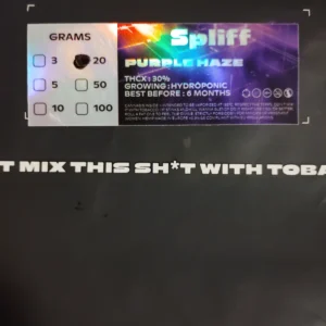 Customer review Purple Haze with photo - Spliff