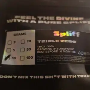 Customer review Triple Zero with photo - Spliff